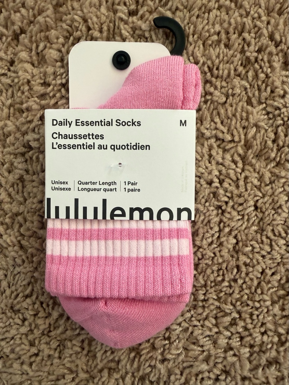 Women’s Daily Essential Quarter-Length Socks - Pink
